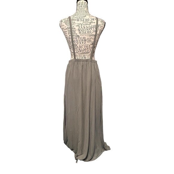 Show Me Your Mumu Amanda Halter Maxi Dress Jersey Knit‎ Gray Large Cockta… - Picture 3 of 6